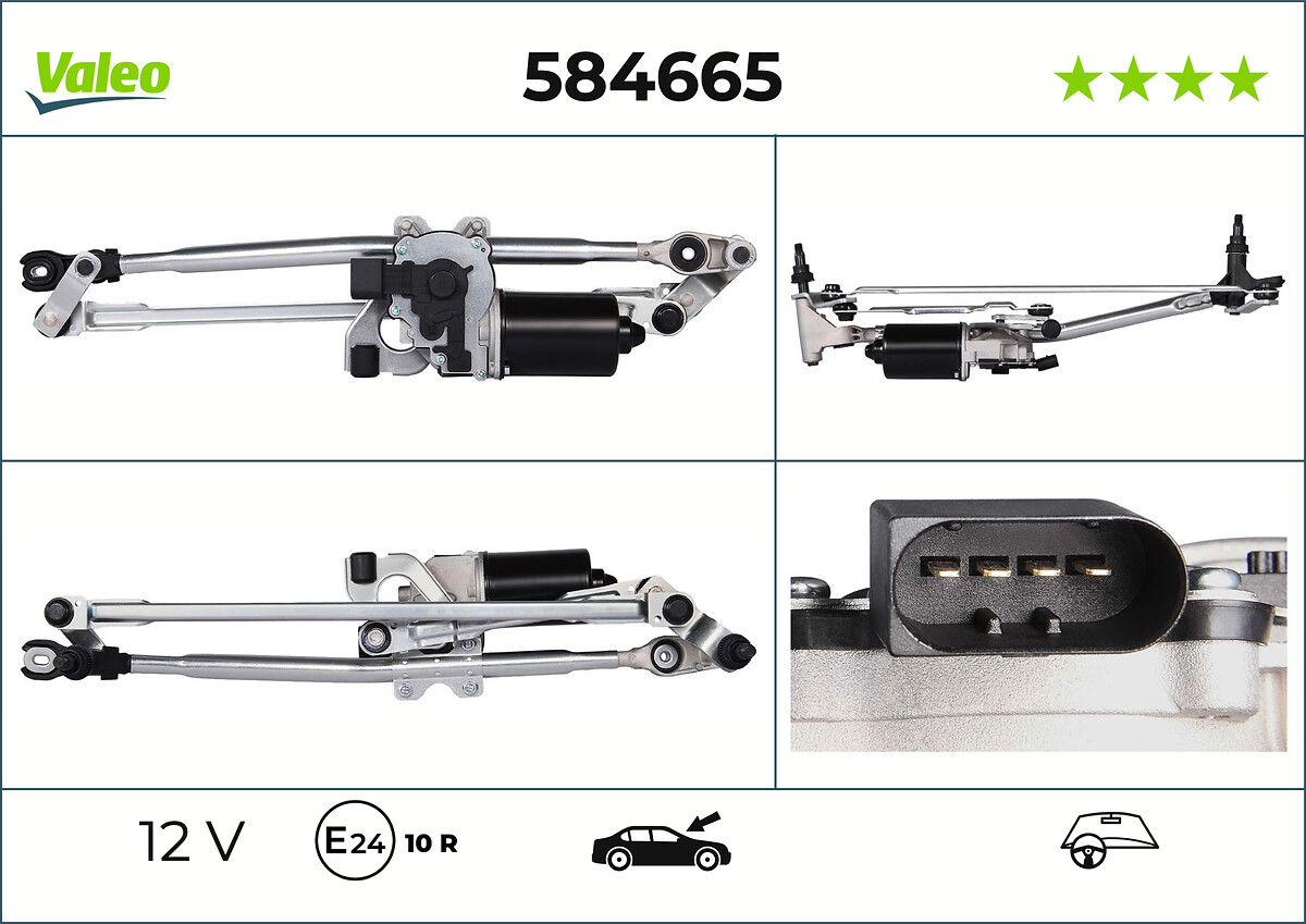 Moteur d'essuie-glace VALEO 584665
